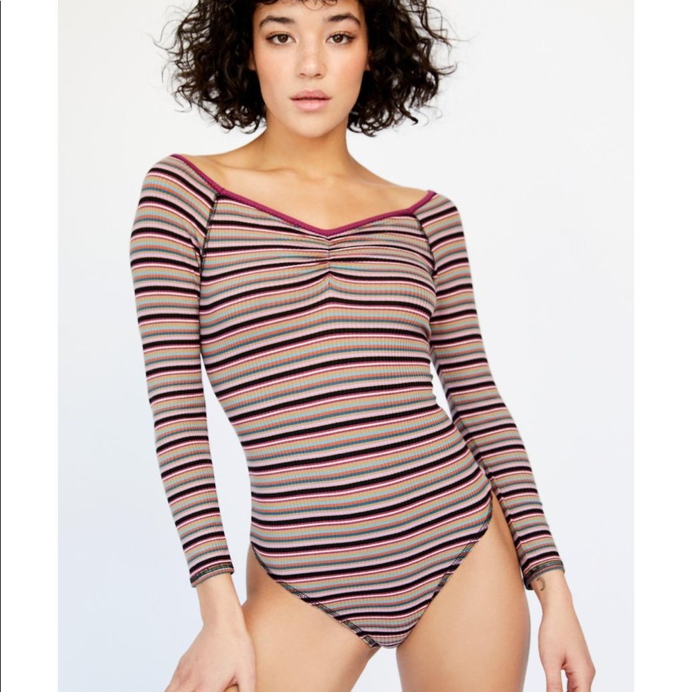 Intimately Free People Put A Stripe On It body suit
